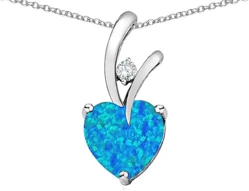 Star K Choice of 10k Gold or Sterling Silver Heart Shape 8mm Endless Love Pendant Necklace
