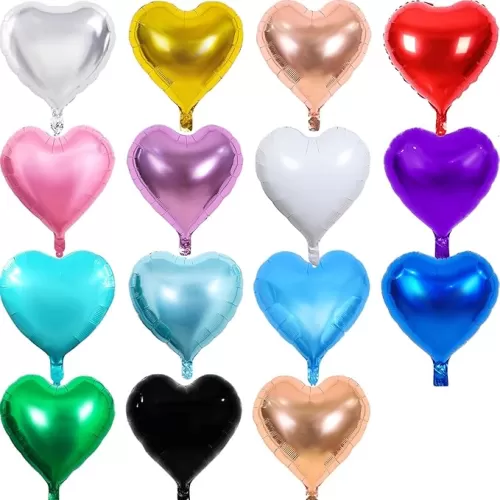 75 Pcs Multi-colored Heart Balloons 10in 15 Mixed Color Heart Shaped Balloons 10 Inch Balloons Helium Mylar Foil Balloon for Women Kids Valentine