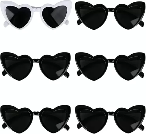 8 Pairs Bachelorette Party Heart Shaped Sunglasses Party Decorations Bridesmaid Proposal Gifts for Women girls