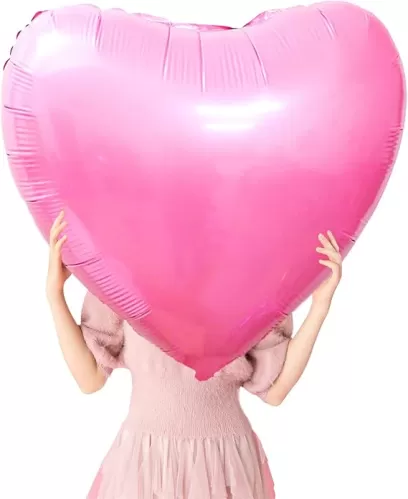 8 Pcs 36 Inch Huge Red Heart Balloons, Romantic Large Heart Foil Balloons Valentine