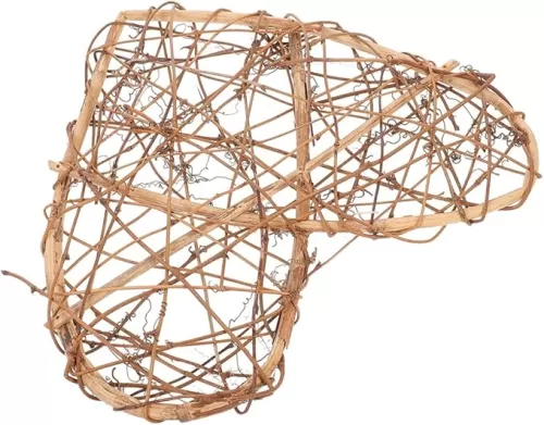 Alipis Heart Shaped Woven Wreath Craft Pendant Rustic Hanging Decor for Home Decoration