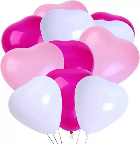 BinaryABC Heart Shaped Latex Balloons, Valentine
