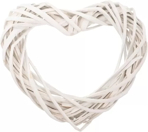 DEARMAMY Heart Shaped Rattan Wreath, Grapevine Wreath Twig Wreath Vines Door Garland Hanging Wicker Wall Decor