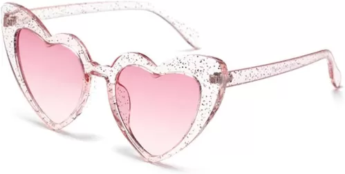 Dollger Heart Sunglasses for Women Retro Love Eyeglasses Vintage Cat Eye Glasses UV400