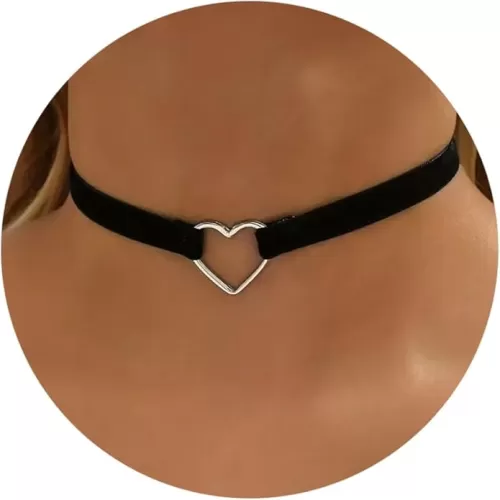 Fesciory Black Necklaces for Women, Adjustable Layered Velvet Leather Lace Collar Necklace, Goth Jewelry Gifts.