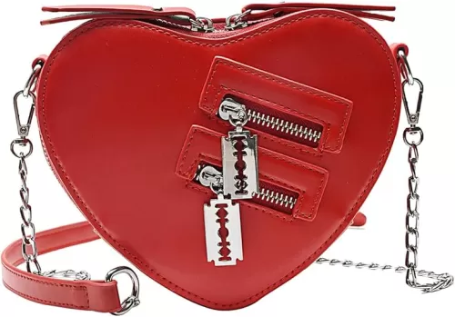 Gothic Punk purse bag Y2K Heart Cute Lolita shoulder bag for women