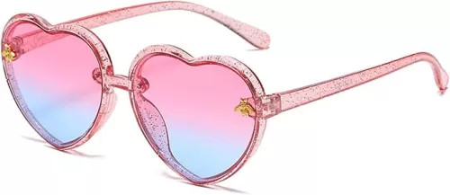 Kids Heart Sunglasses Heart Shaped Sunglasses Cute Kids Eyewear for Pool Beach Outdoor Age 3-10 Years