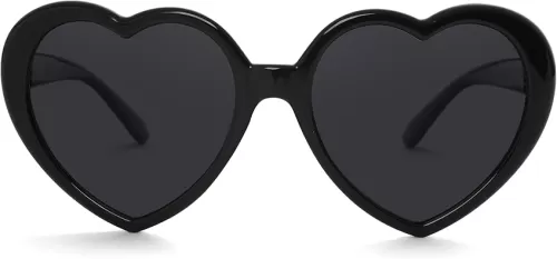 Kursan Black Heart Sunglasses for Women Polarized Lovely Shaped Cute Sun Glasses Shades UV400