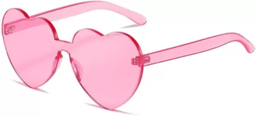 Love Heart Shaped Sunglasses for Women Colorful Rimless Sunglasses Party Sunglasses