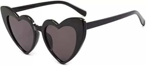 Love Heart Shaped Sunglasses for Women, Vintage Cat Eye Mod Style Retro Glasses