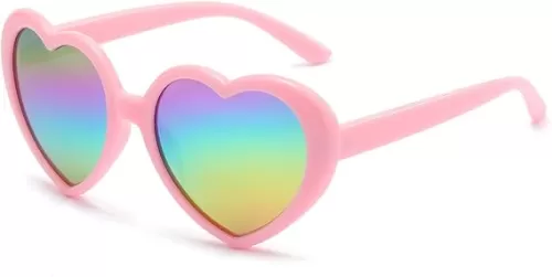 NIDOVIX Polarized Heart Shaped Sunglasses for Women Lovely Vintage Retro Fashion Heart Sun Glasses UV400 Protection Lens