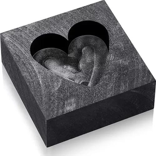 Patelai Heart Graphite Casting Mold Casting Ingot Mold Refining Heart for Melting Refining Gold Silver Metal Aluminum Copper Brass