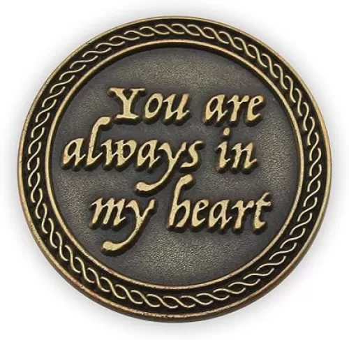 Romantic Love Expression Coins, You Are Always In My Heart, Even Though We Are Apart, Anniversary Pocket Tokens for Date Night, Love Gift for Men & Women, From Him or Her
