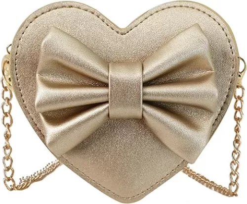U Scinan Women Cute Bowknot Heart Shape Shoulder Bag Crossbody Handbags Coin Change Purse