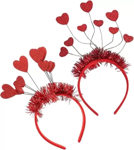 DOITOOL Heart Shaped Headband for Women Valentine's Day Headband Party Headwear for Women