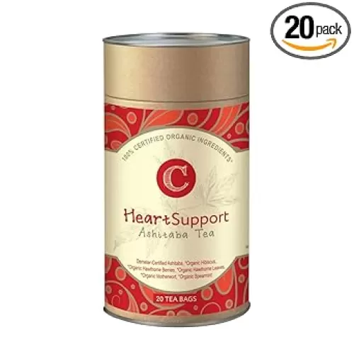Dr. Cowan’s Garden Organic Ashitaba Hibiscus Tea, 20 Tea Bags - Supports Healthy Heart and Blood Pressure, Calming Caffeine-Free Herbal Blend for Health and Well-Being, Ashitaba Herbs Grown in the USA