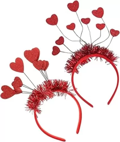 FOMIYES 4sets Heart Shaped Headband Women Elegant Decor Party Bopper Headband 2pcs*4