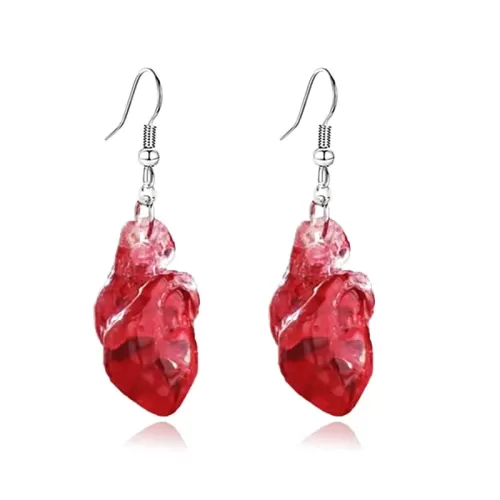 Halloween Anatomy Heart Earrings for Women Gothic Spooky Novelty Heart Organs Earrings Halloween Jewelry (Anatomical Heart A)