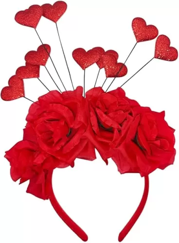 Headband Heart Flower Headpiece Party Decoration Accessories for Women Kids Adults