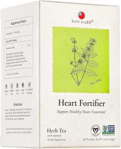 Health King Heart Fortifier Herb Tea, Teabags, 20 Count Box