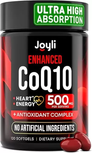 High Absorption CoQ10 500MG - Co Q 10 Supplement 120 Softgels for Heart Health&Energy Production - Enhanced CoQ10 Nutritional Supplements with Coenzyme Q10 - Alternative to coq10 400mg softgels