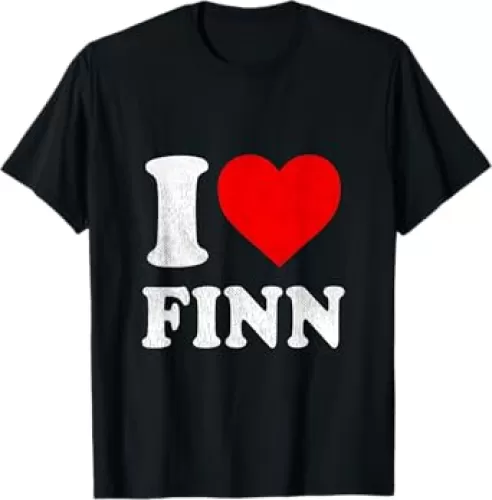 I Heart Finn Merch Distressed I Love Finn T-Shirt