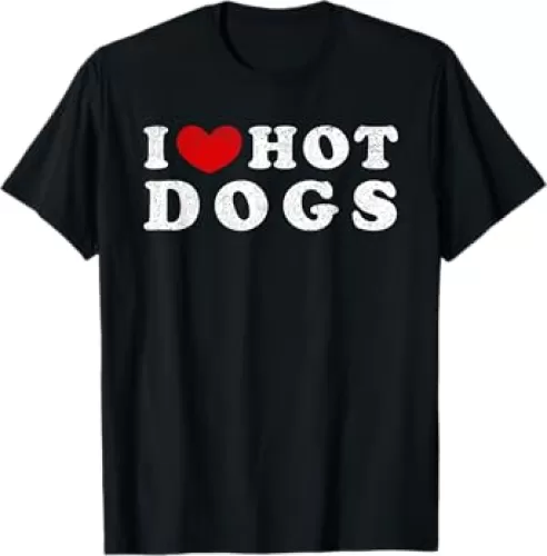 I Love Hot Dogs, I Heart Hot Dogs T-Shirt