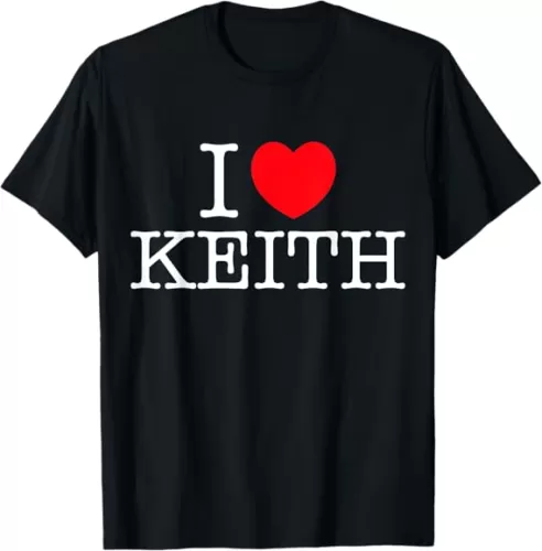 I Love Keith Heart Personalized Name Keith T-Shirt