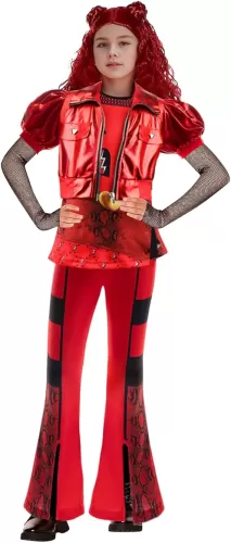 keaiyouhuo Red Halloween Costume for Girl Rise Red Princess Party Dress up for kids