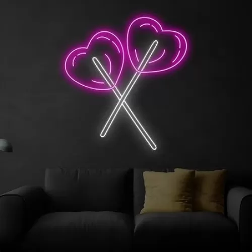 Lollipop Candy Heart Neon Sign, Candy Shop Wall Decor, candy Lover Gifts, Sugar candy Party Sign, Neon Dessert Business Light Up Signs, Halloween Home Party, Store Shop Wall Room Art Decor