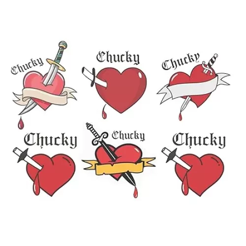 Love Temporary Tattoos Heart Tattoos Sticker For Women Halloween Party Costume Cosplay