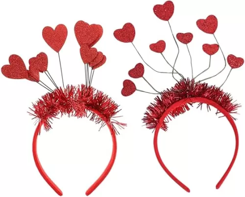 Luxshiny Thick Heart Headband for Women Valentine's Day Accessory Photo Booth Headwear