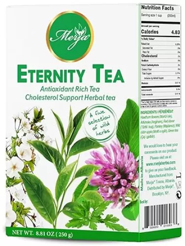 Merja Herbs Eternity Tea - Tea for Cholesterol & Heart Support - Improve Blood Pressure - Mediterranean Loose Tea - 100% Natural & Premium Quality 250gr 8.82 oz
