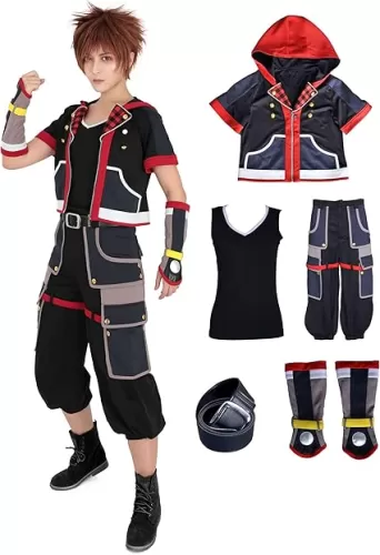 miccostumes Men's Hearts Cosplay Costume Halloween Outfit Jacket Pants Belt