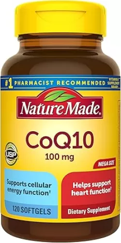 Nature Made CoQ10 100mg, Dietary Supplement for Heart Health Support, 120 Softgels, 120 Day Supply