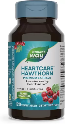 Nature's Way Heart Care Hawthorn Extract, Supports Healthy Heart Function*, 120 Tablets
