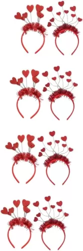 PACKOVE 8 Pcs Heart-shaped Headband Wedding Props Heart Hair Headpieces Love Heart Headband Pop present