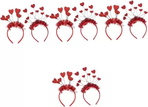 PRETYZOOM 4sets Heart Hair Accessories Fashion Headband Love Heart Design for Valentine's Day Celebration