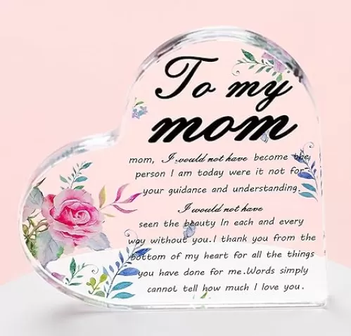 QINJIEJIE Mom Gifts from Daughter Son Birthday Gifts for Mama Mom Best Ever Stepmom Bonus Mom Single Mom Definition Heart Signs Plaques Mother Gifts
