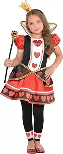 Queen of Heart Costume Dress - Child Medium 8-10, 1 Pc