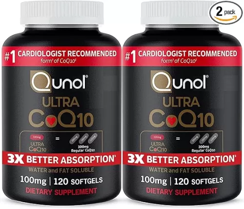 Qunol Ultra CoQ10 100mg Softgels- 3x Better Absorption, Antioxidant for Heart Health & Energy Production, Coenzyme Q10 Vitamins and Supplements, 3 Month Supply, 90 Count