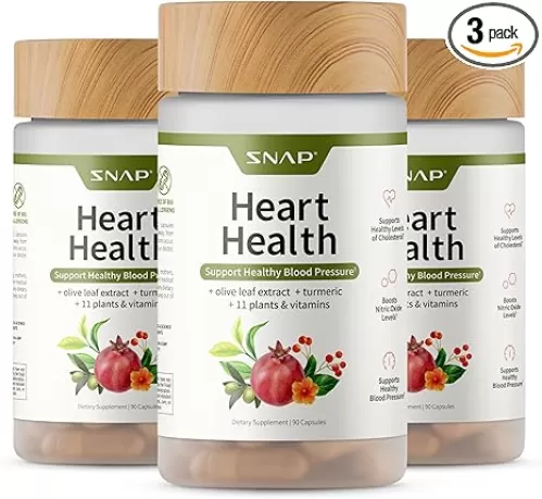 Snap Supplements Heart Health Supplements and Blood Circulation Supplements, 270 Capsules