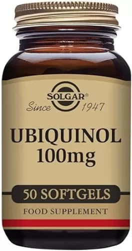 Solgar Ubiquinol 100 mg, 50 Softgels - Advanced Antioxidant Support - Reduced Coenzyme Q10 (CoQ-10) - Gluten Free, Dairy Free - 50 Servings, Standard Packaging