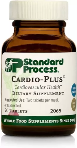 Standard Process Cardio-Plus - Antioxidant Support - Heart Health, Circulation & Blood Flow Supplement with Vitamin B6, Niacin & Riboflavin - Energy Metabolism Supplement - 90 Tablets