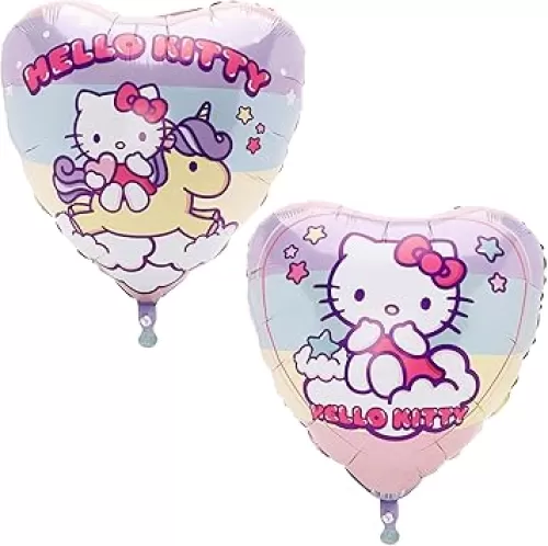 Toyland® 46cm (18") Double Sided Hello Kitty Character Heart Shaped Foil Balloon - Kids Party Decorations
