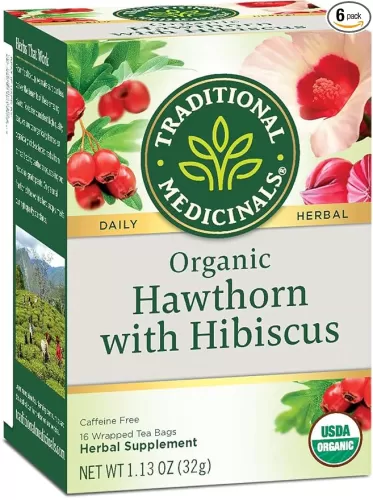 Traditional Medicinals Organic Heart Tea, 16 -Count Tea Bags, (Pack of 6)