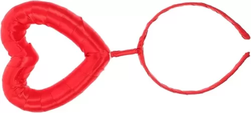 Unomor Heart Shaped Headband Bandanas Tiaras Spa Headband Sequin Headband Love Headband Rave Bands Red Foam