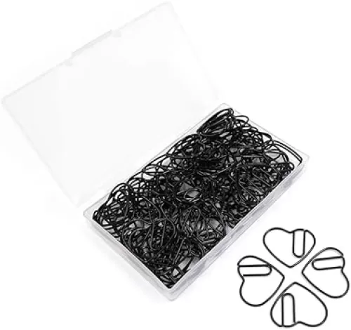 100Pcs Heart Paper Clips, Cute Metal Paperclips, Love Heart Shaped Paperclips, Stainless Steel Paper Clips for Bookmark Paper Document Sorting and Organizing