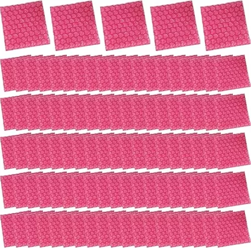 100Pcs Heart-Shaped Bubble Bags, 3.9x4.1" Waterproof PE Shockproof Pouch for Packaging, Storage, and Shipping