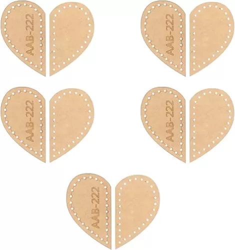 10pcs Heart Shaped Keychain, Sewing Quilt Patchwork Templates for Quilting, Quilting Templates Love Heart Shape Transparent Clear Stencil, for Pendant Handicrafts